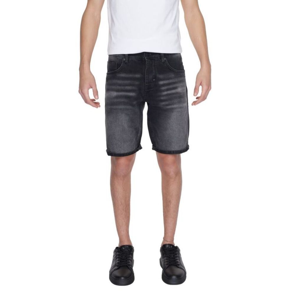 Antony Morato Black Cotton Bermuda Men's Shorts